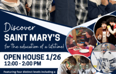 Discover the Education of a Lifetime at St. Mary’s Open House